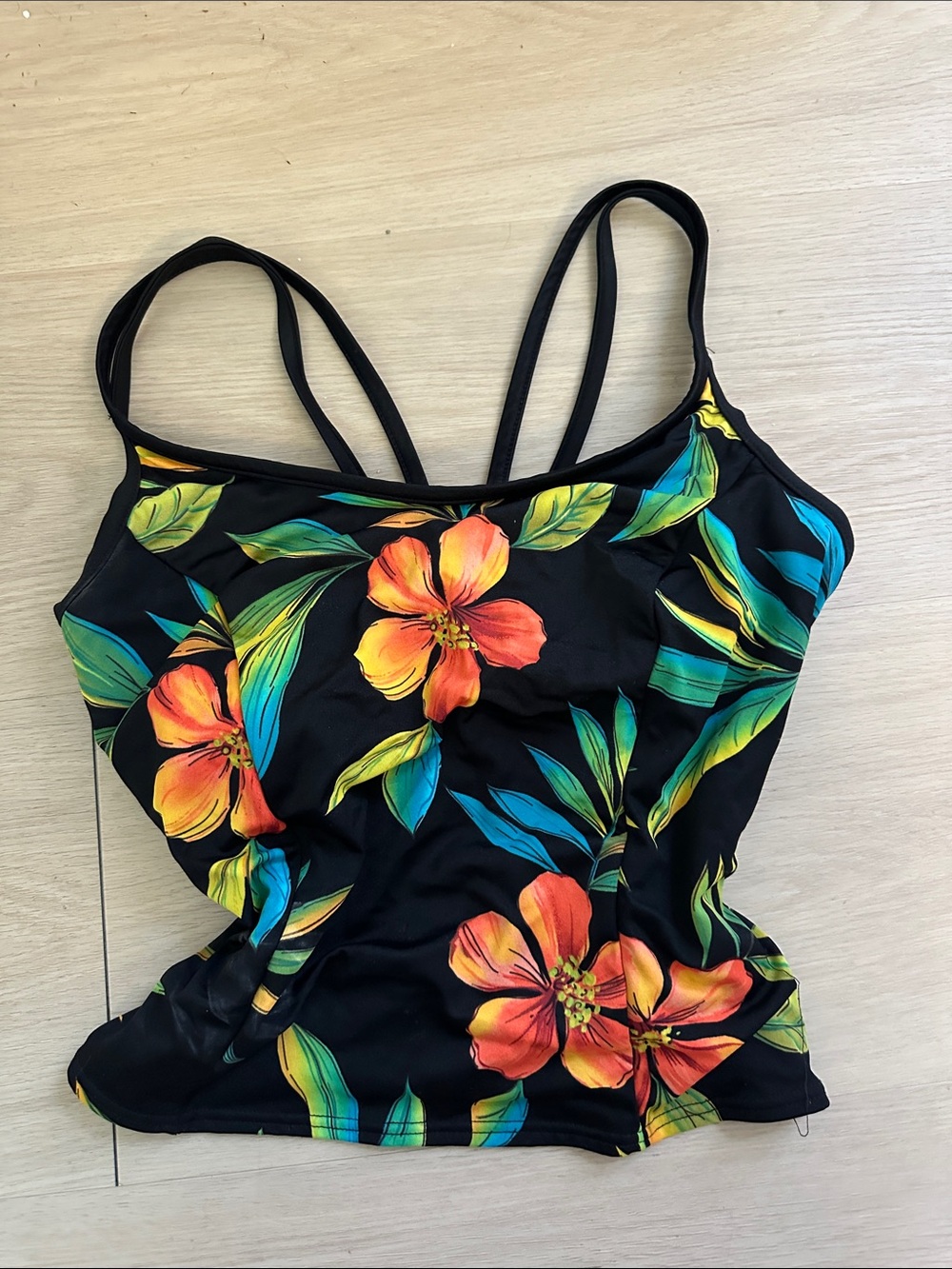 Miraclesuit Tankini Swimsuit Top w/ Floral Print